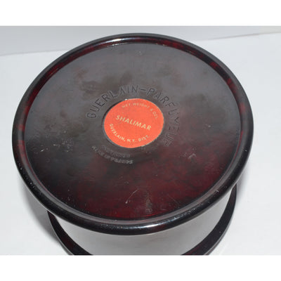 Vintage Shalimar Bakelite Plastic Powder Jar By Guerlain
