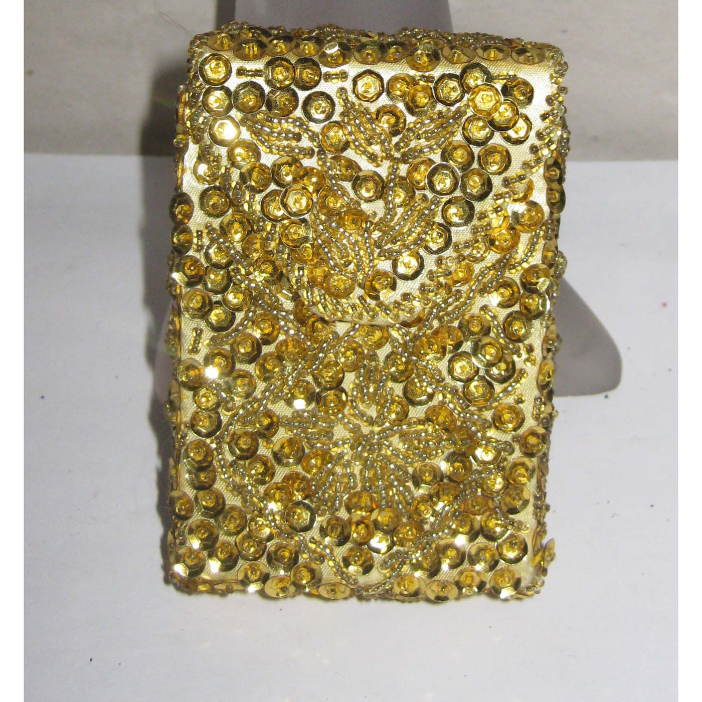 Vintage Gold Sequined & Beaded Cigarette Purse