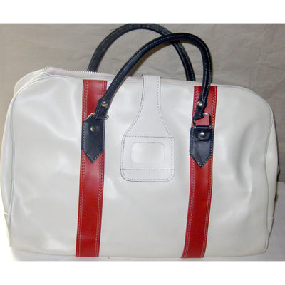 White Color Trimmed Carry-All Travel Bag