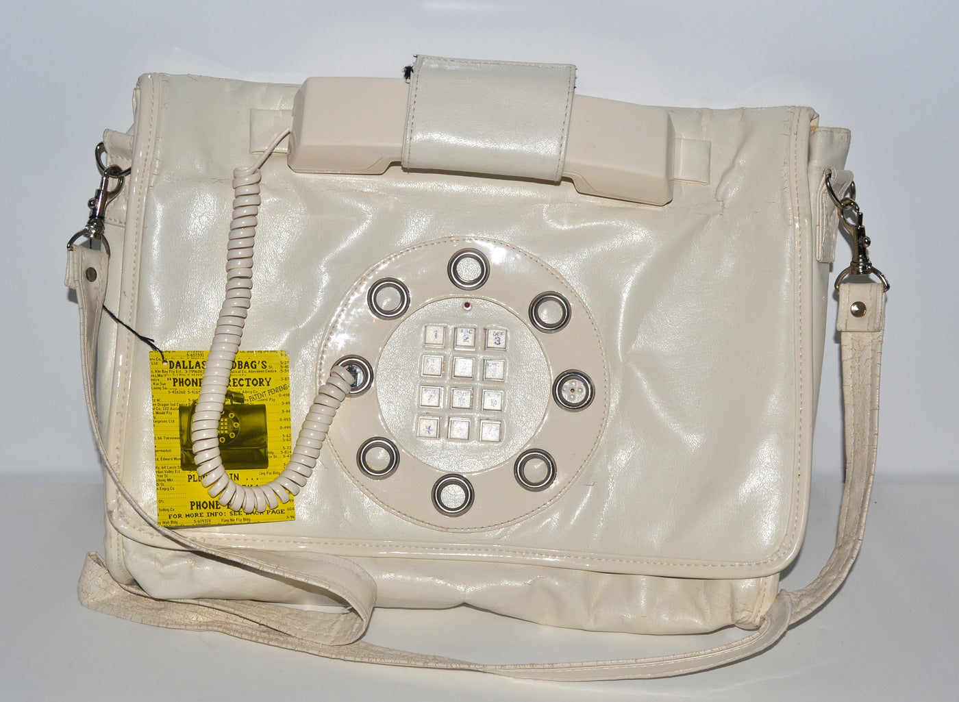 Vintage Cream Real Working Telephone Purse