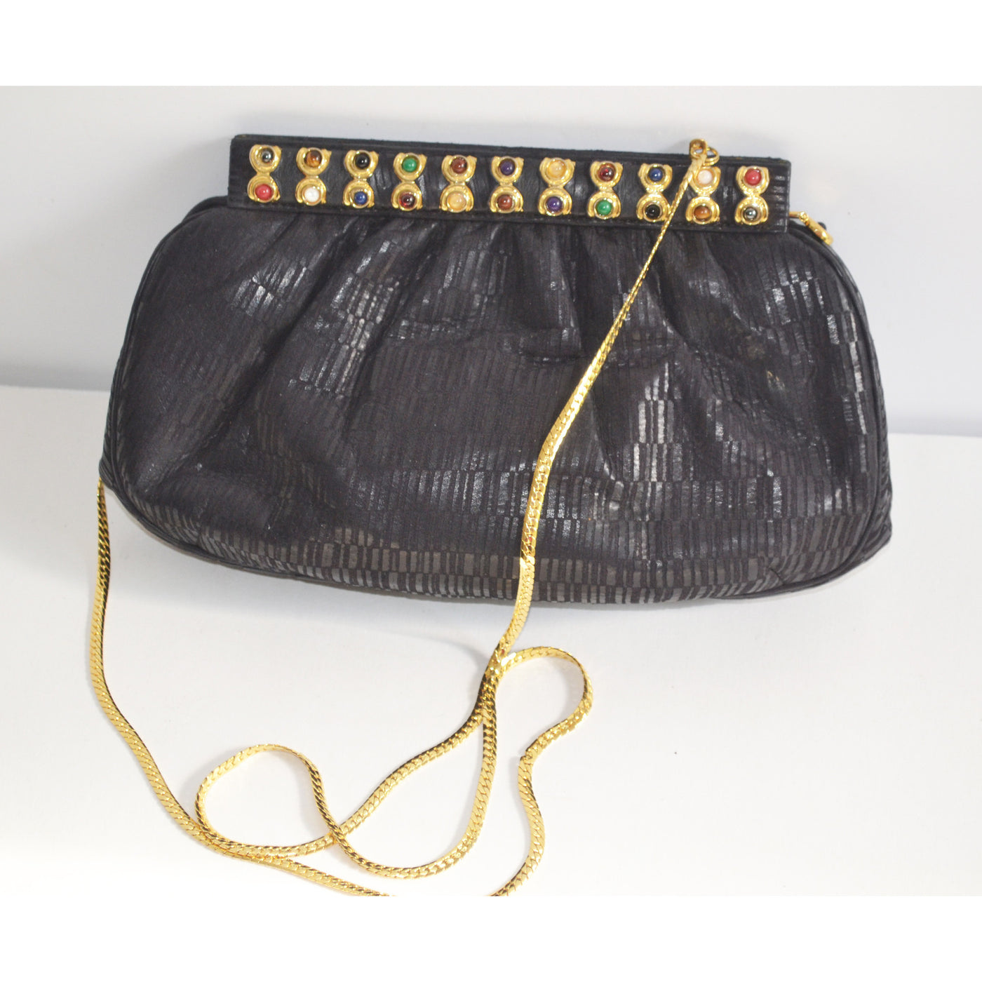 Vintage Clutch Purse | 1920s Black Velvet Evening Bag