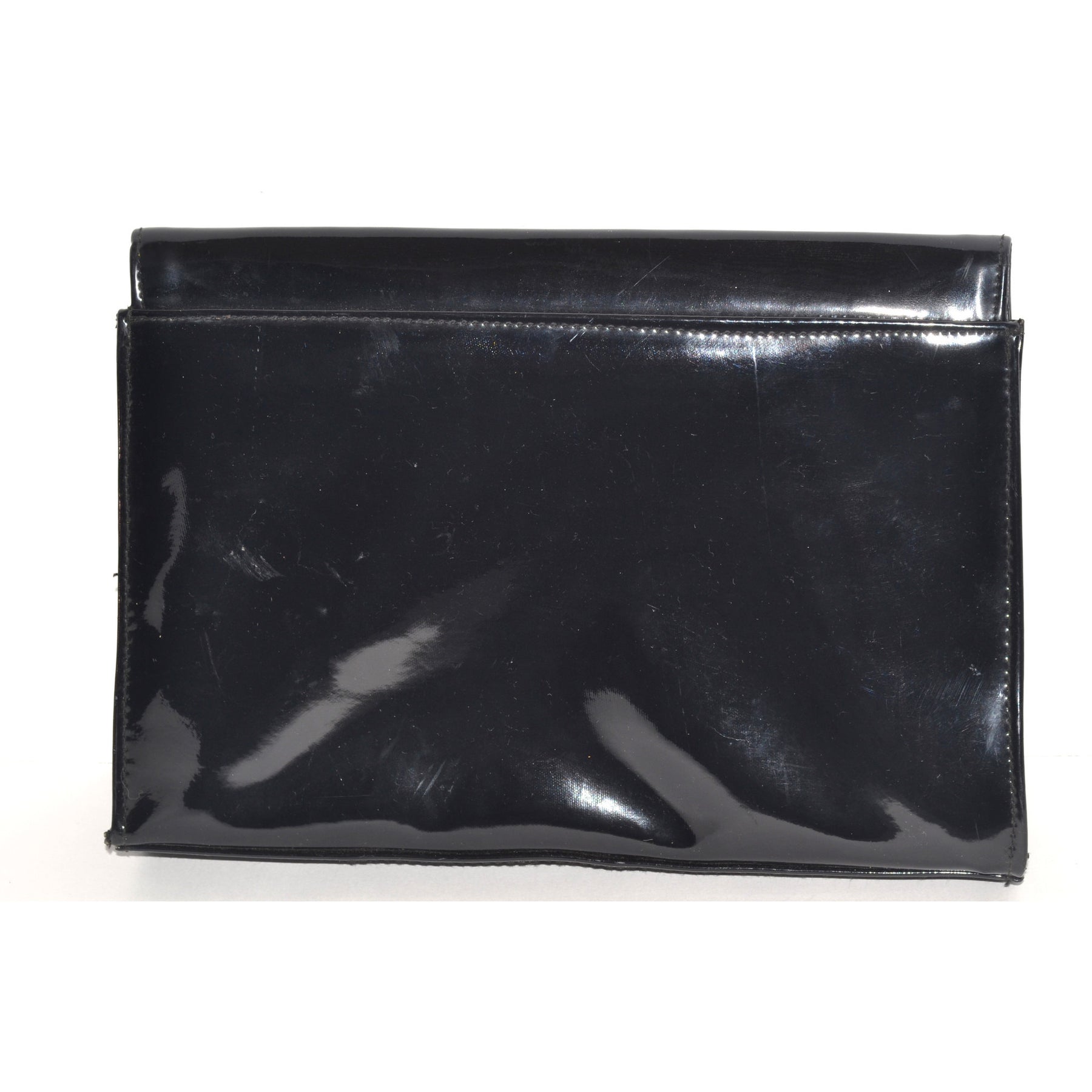 Vintage Black Patent Leather Clutch Purse Quirky Finds
