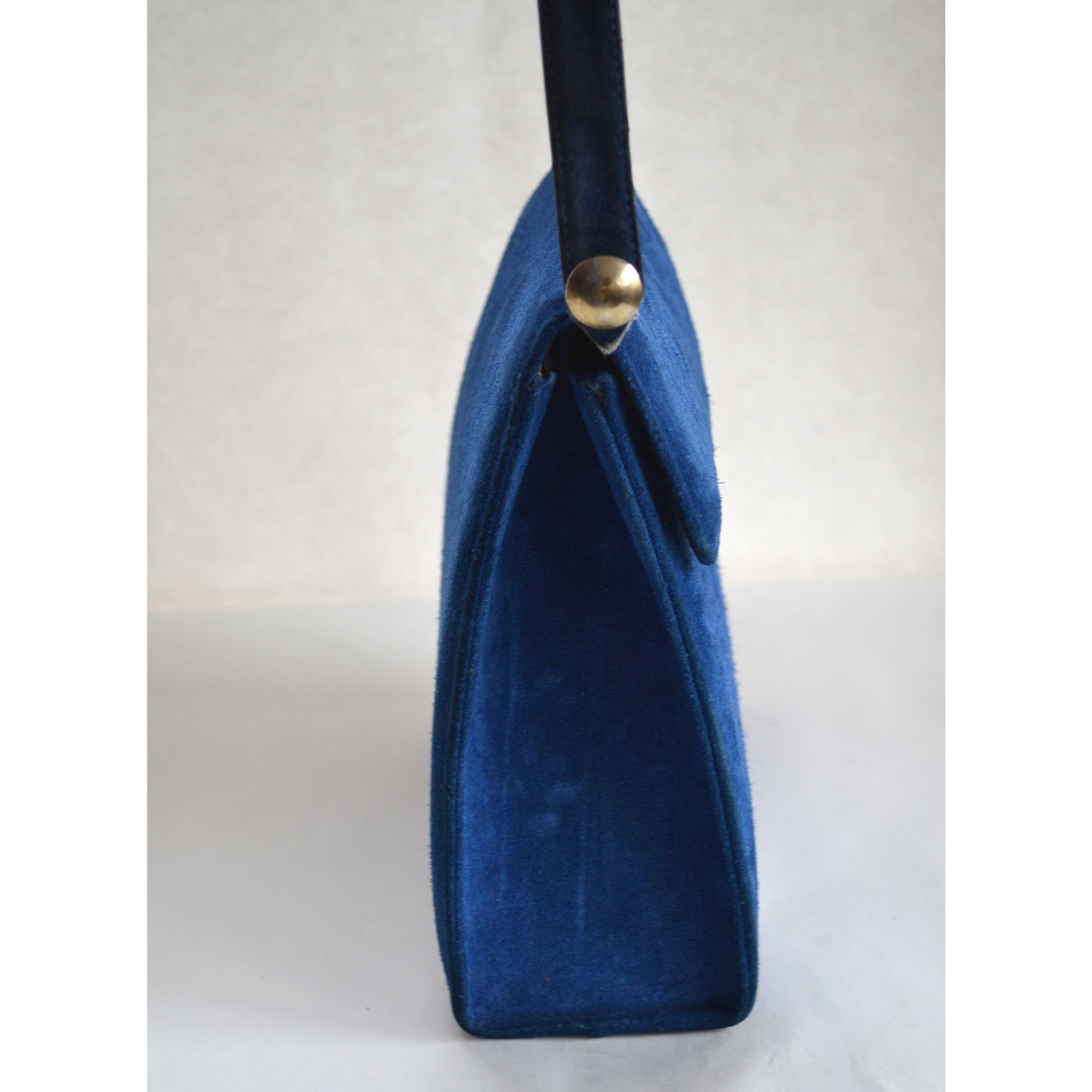 Salvatore Ferragamo Navy Blue Suede Handbag Purse (21-3107/28) | eBay