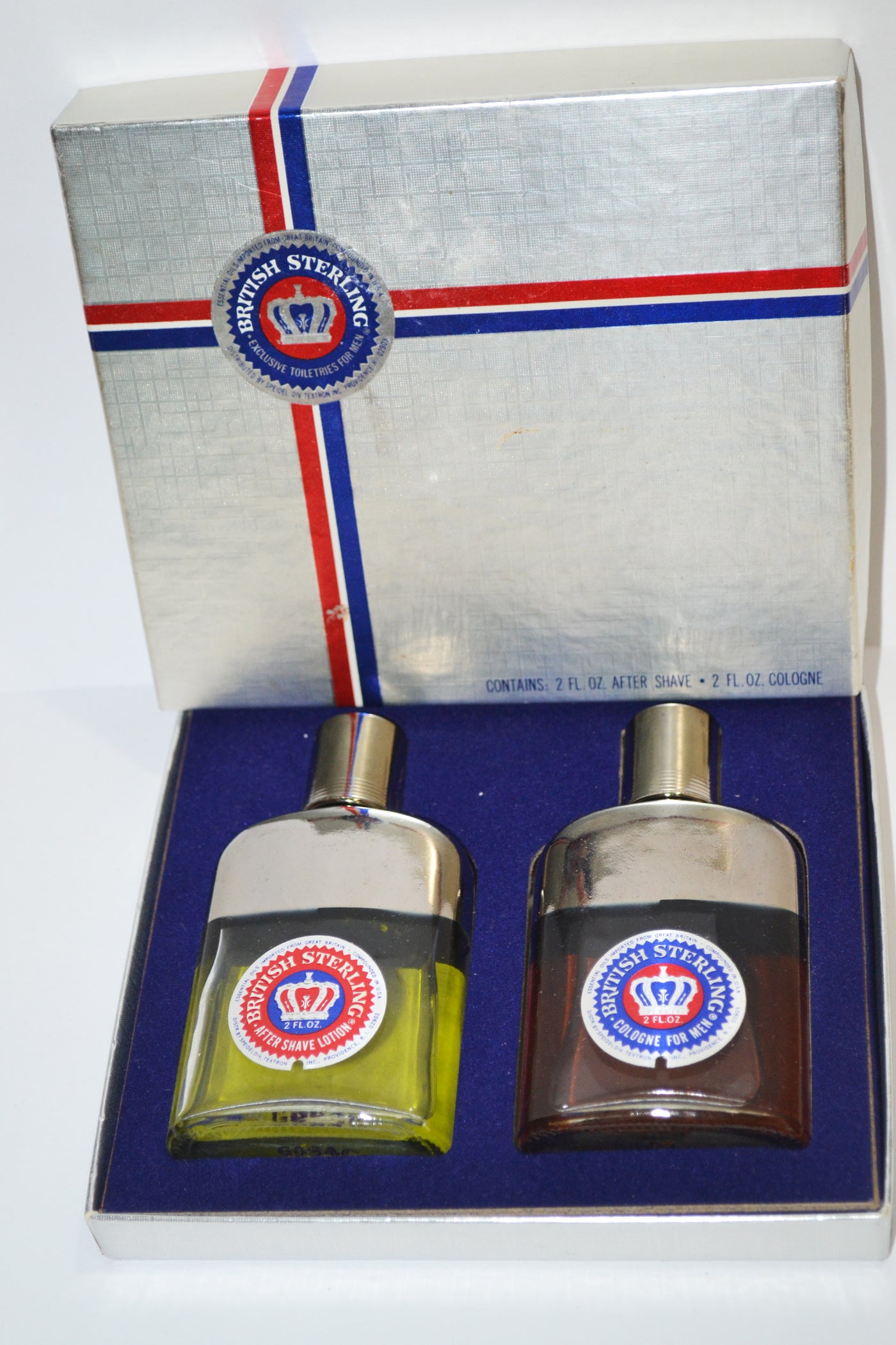 Vintage British Sterling Cologne Aftershave Set By Spiedel