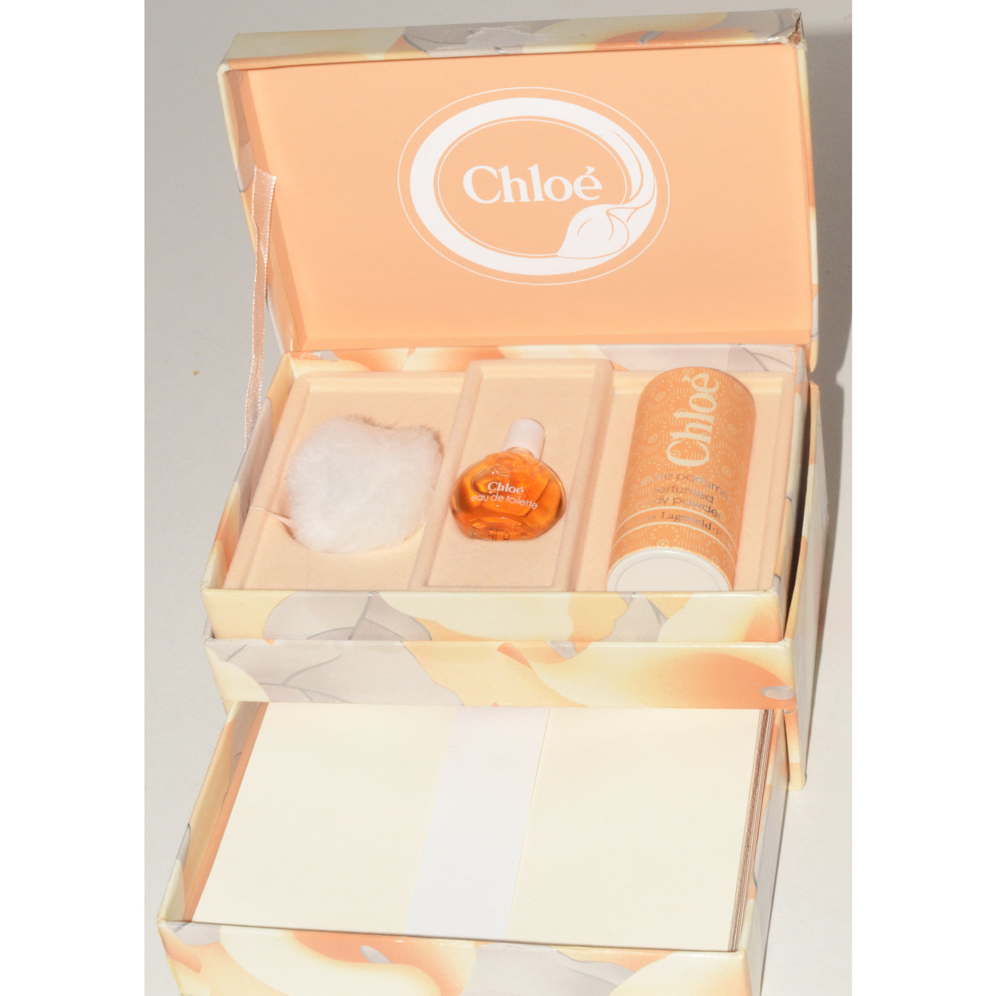 Vintage Chloe Tricket Box Perfume Set By Lagerfeld 