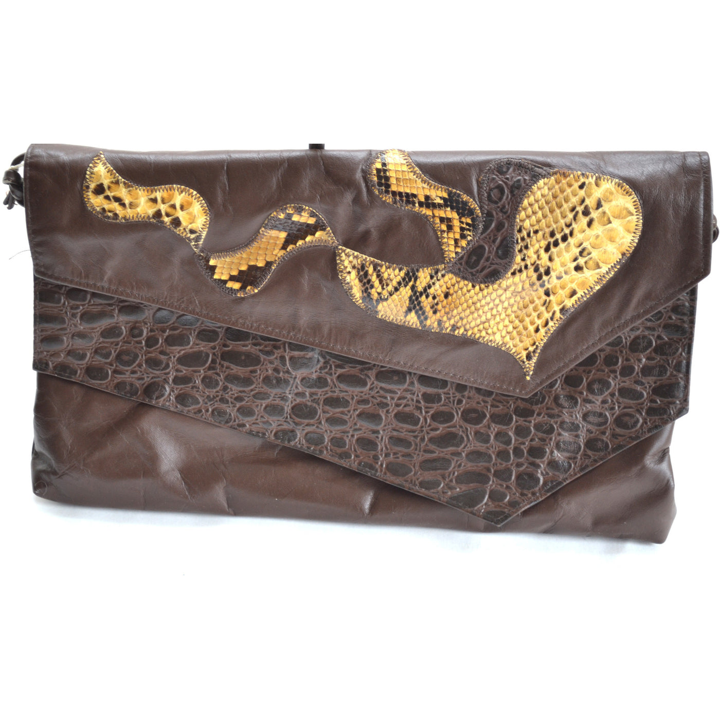 Vintage Patch Reptile Leather Purse By Saereun 
