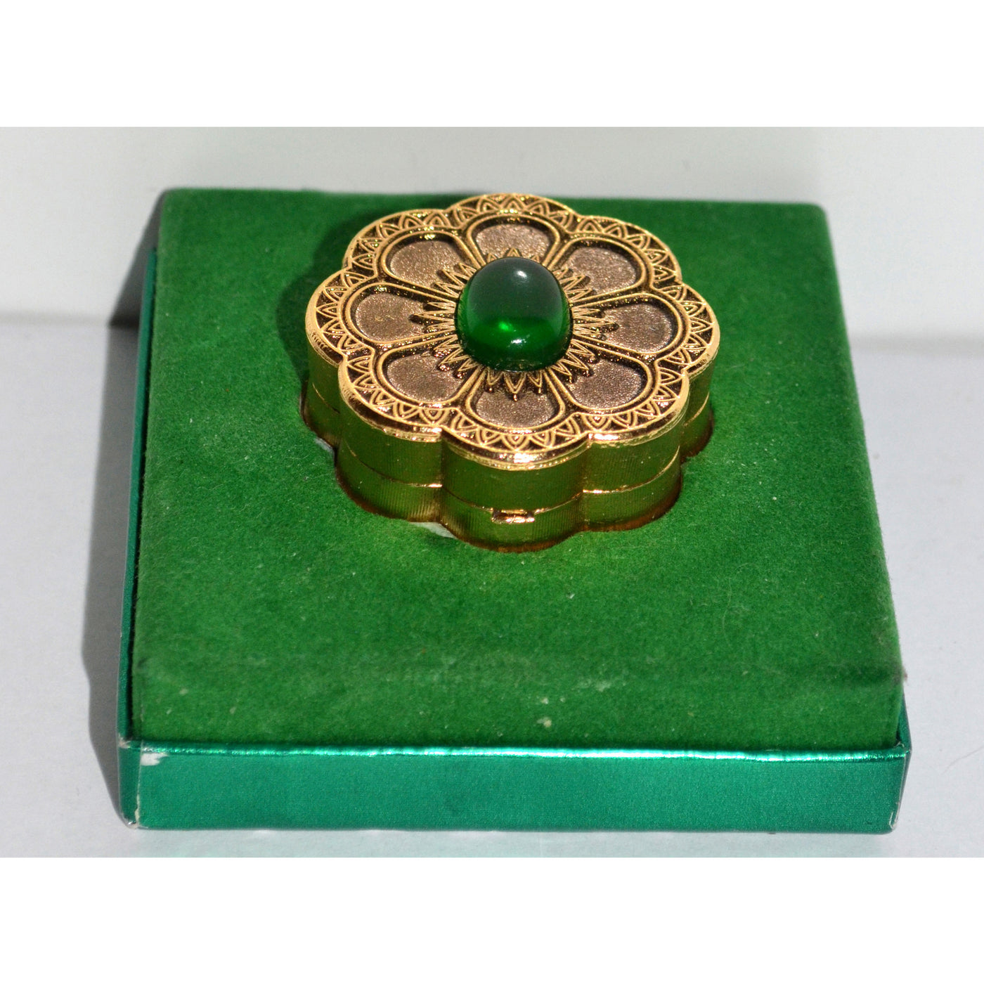 Vintage Emeraude Solid Perfume Compact By Coty 