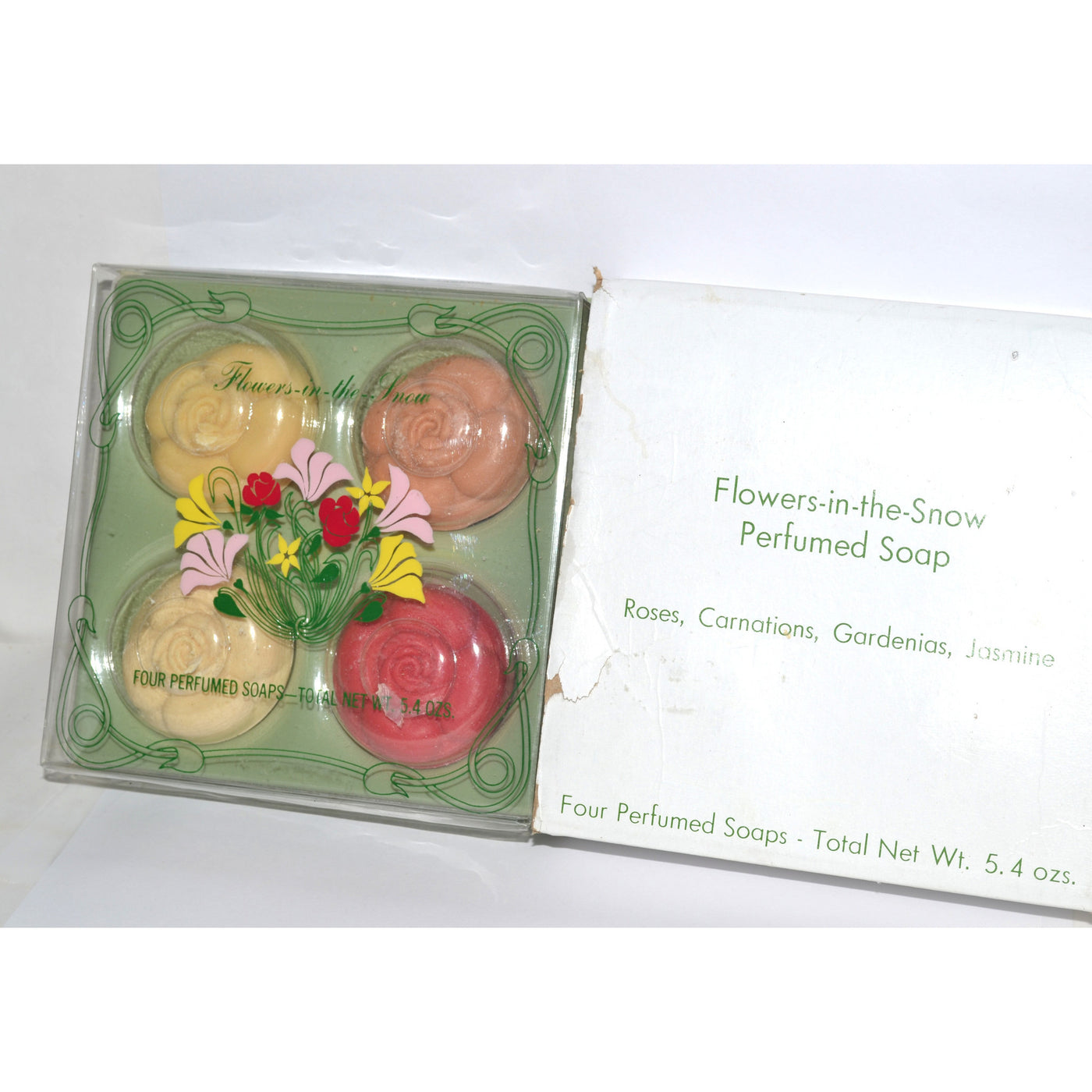 Vintage Flowers-in-the-Snow Soap Set By Dana