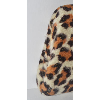 Vintage Leopard Faux Fur Clutch Purse By Garay 