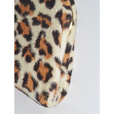 Vintage Leopard Faux Fur Clutch Purse By Garay 