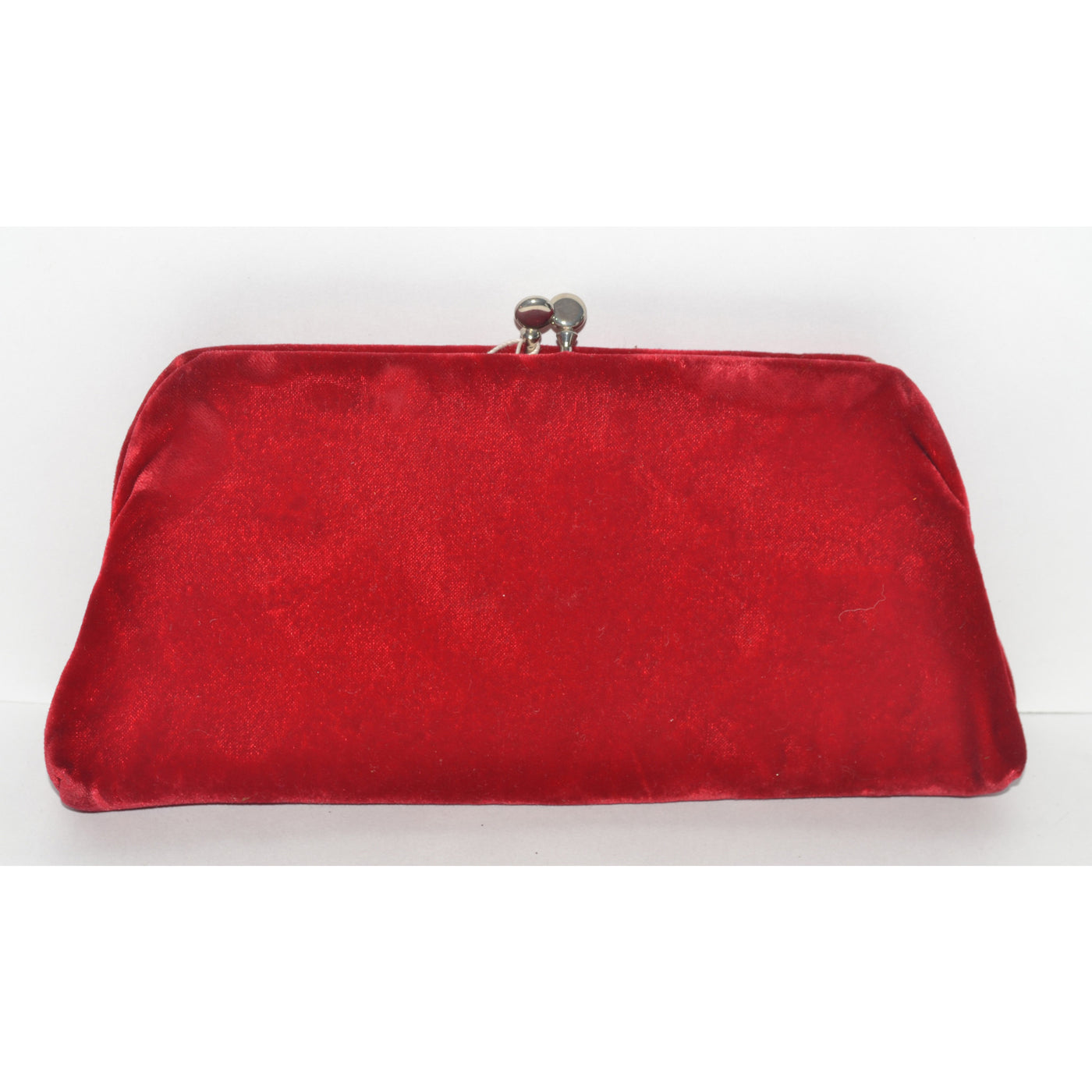 Vintage Red Plush Velvet Clutch Purse By Garay 