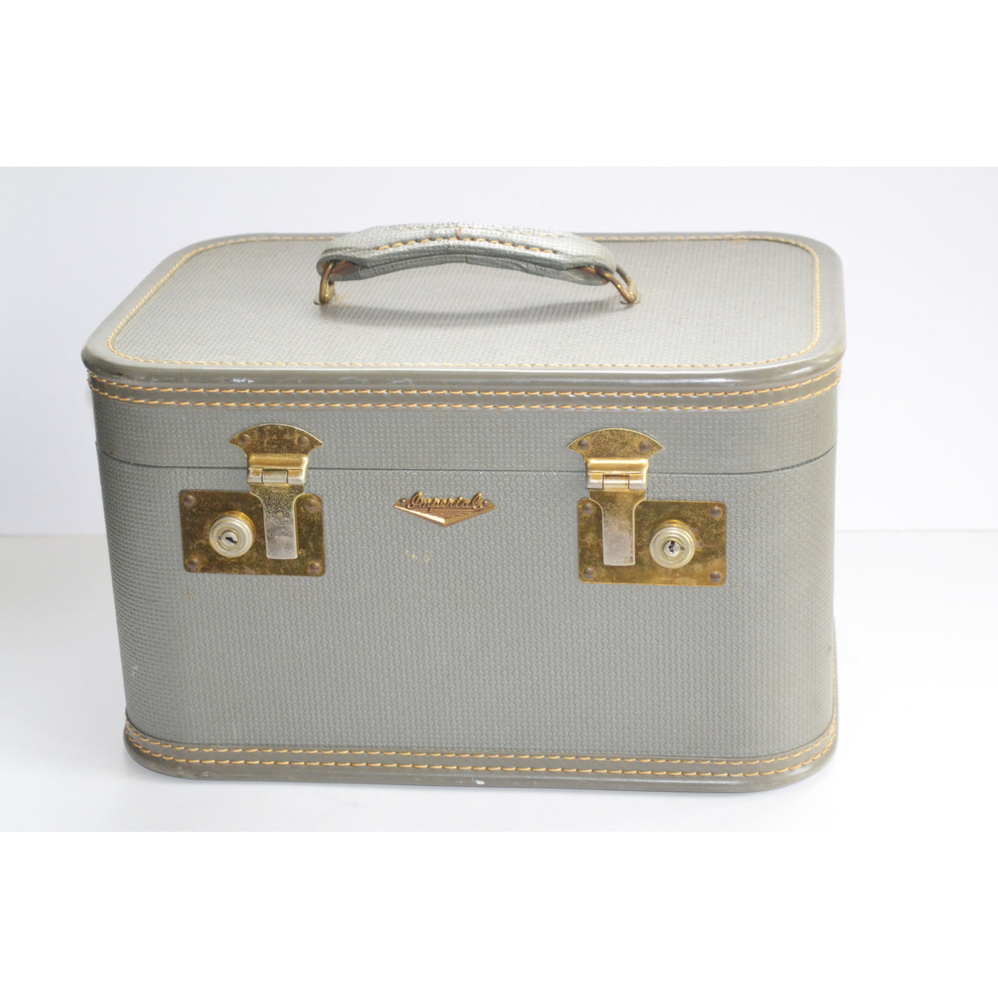 Vintage Grey Train Case By Imperial