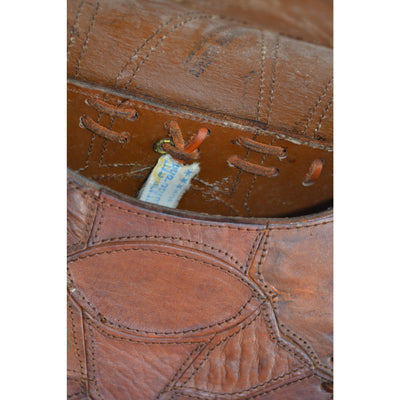 Vintage Patched Leather Hippy Bag Purse - Spain