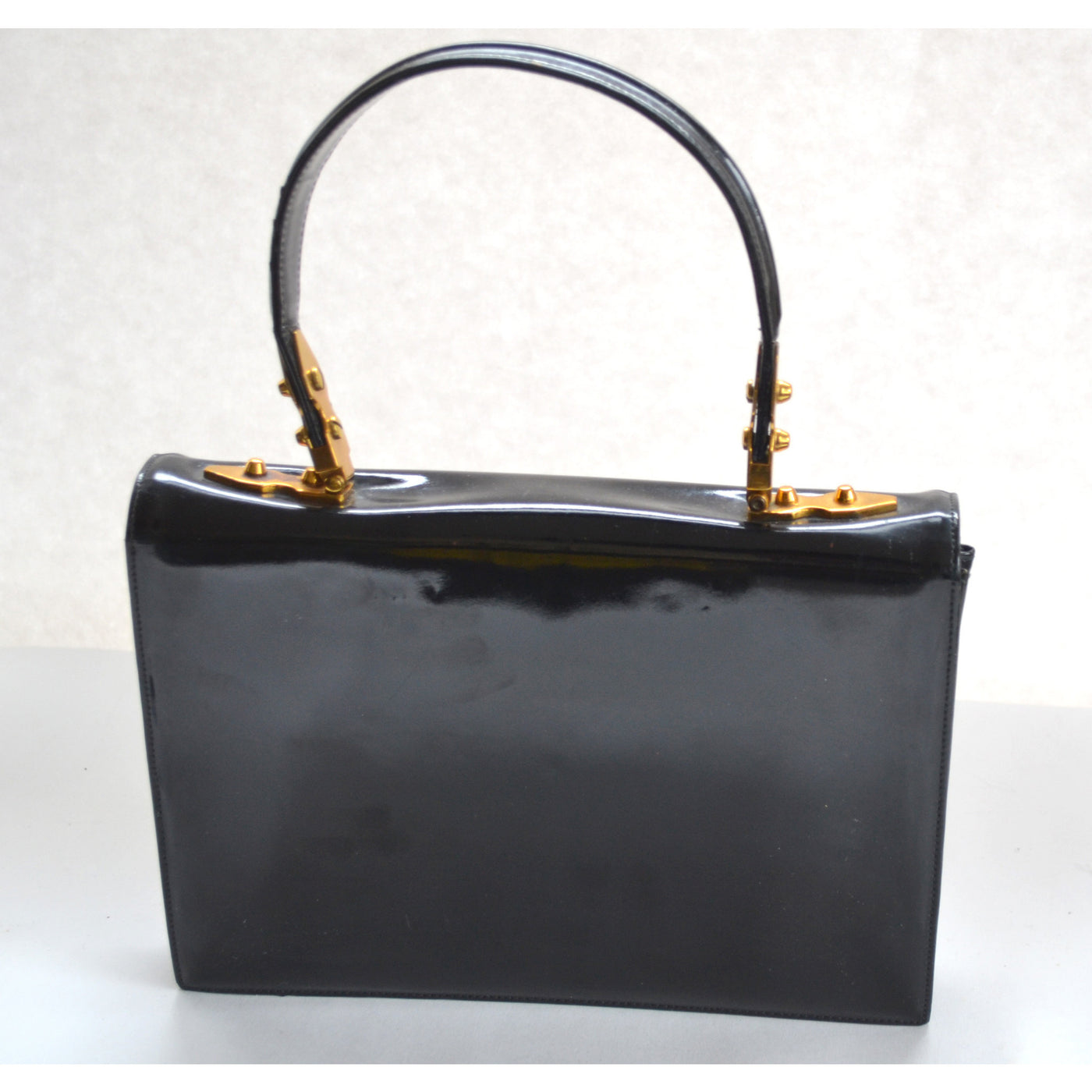Vintage Black Patent Purse By Jerry Moss Holiday