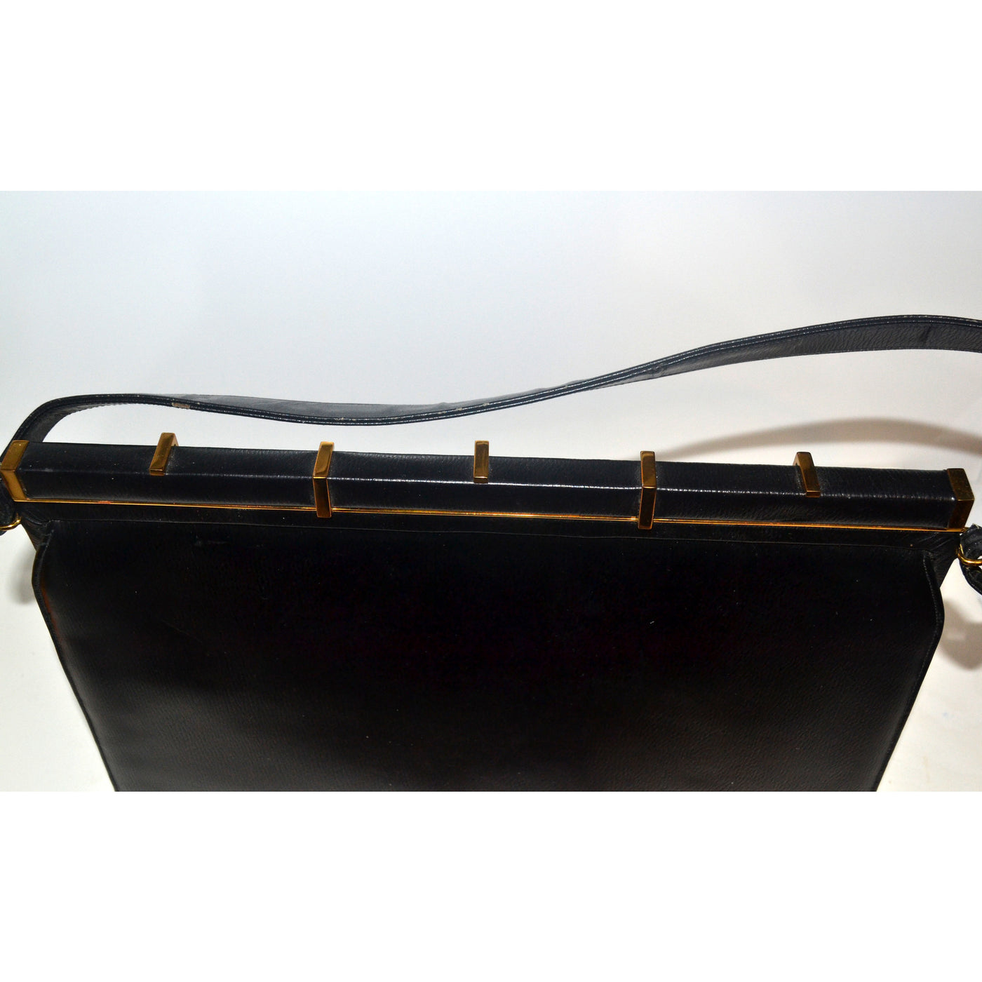 Vintage Black Leather Purse By Jerry Moss Holiday 
