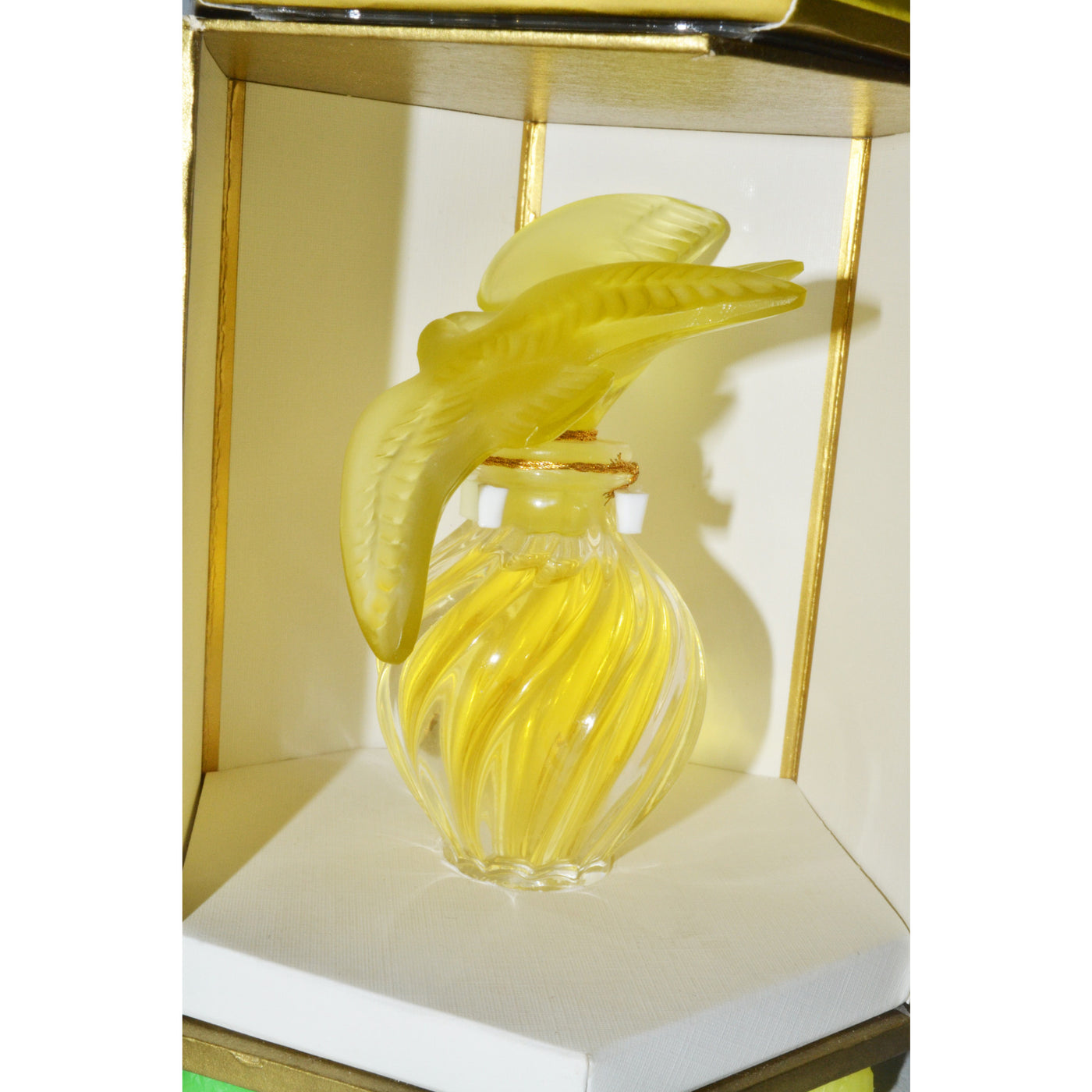 Vintage L'Air Du Temps Parfum By Nina Ricci Lalique Yellow Doves