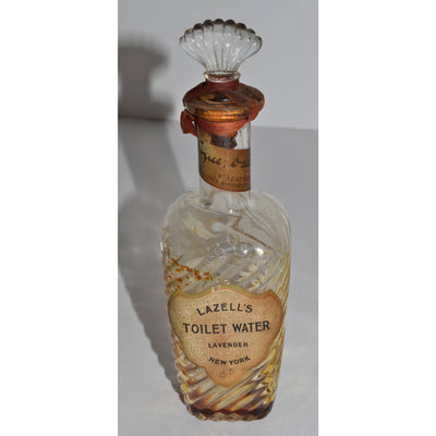 Antique Lavender Toilet Water Bottle By Lazell