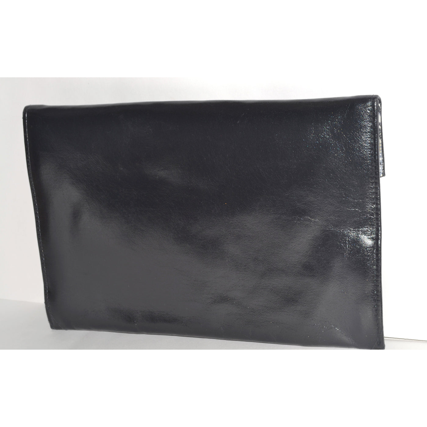 Vintage Black Envelope Clutch Purse By Lord & Taylor 