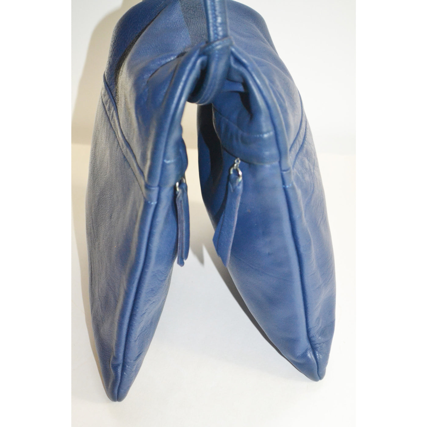 Vintage Navy Reversible Flip Leather Purse