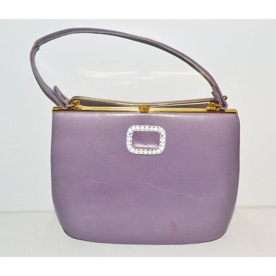 Vintage Lilac Leather Purse By Nicholas Reich 