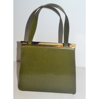 Vintage Green Leather Kelly Purse
