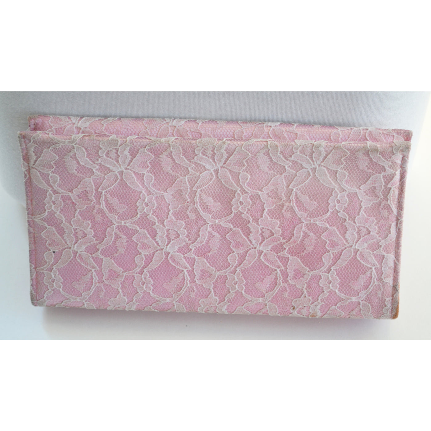 Vintage Pink & Satin Lace Clutch Purse