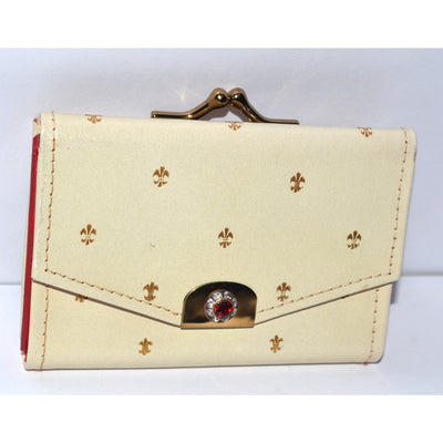 Vintage Cream Jeweled Coin Purse By St. Thomas 