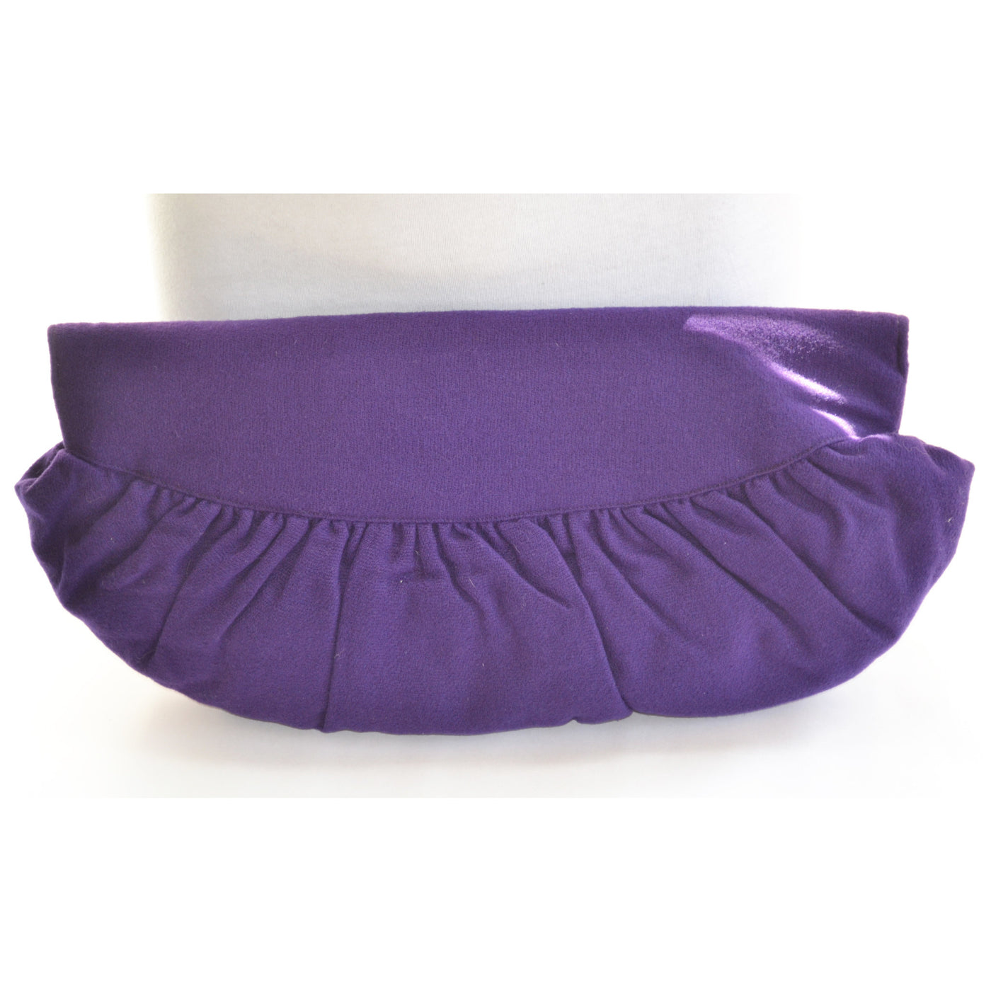 Vintage Elongated Purple Wool Clutch Purse