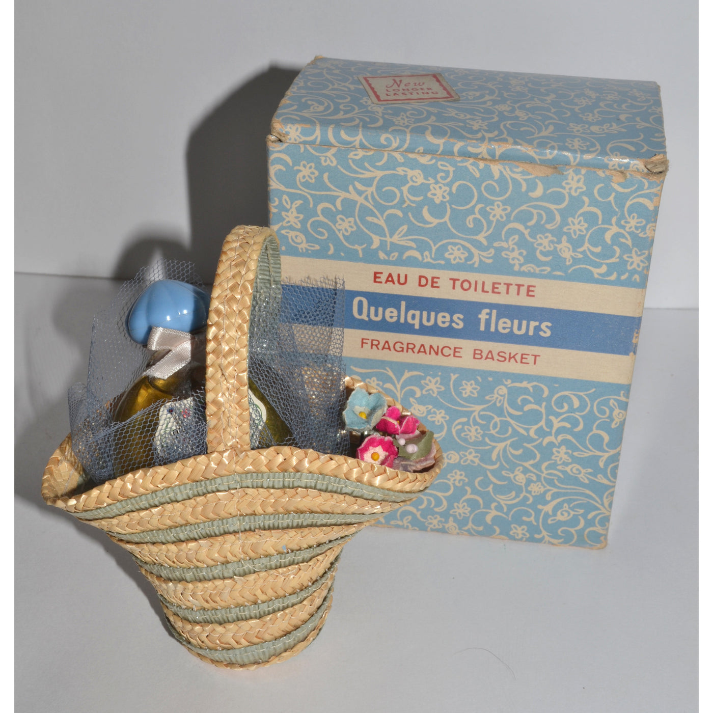Vintage Quelques Fleurs Basket By Houbigant 