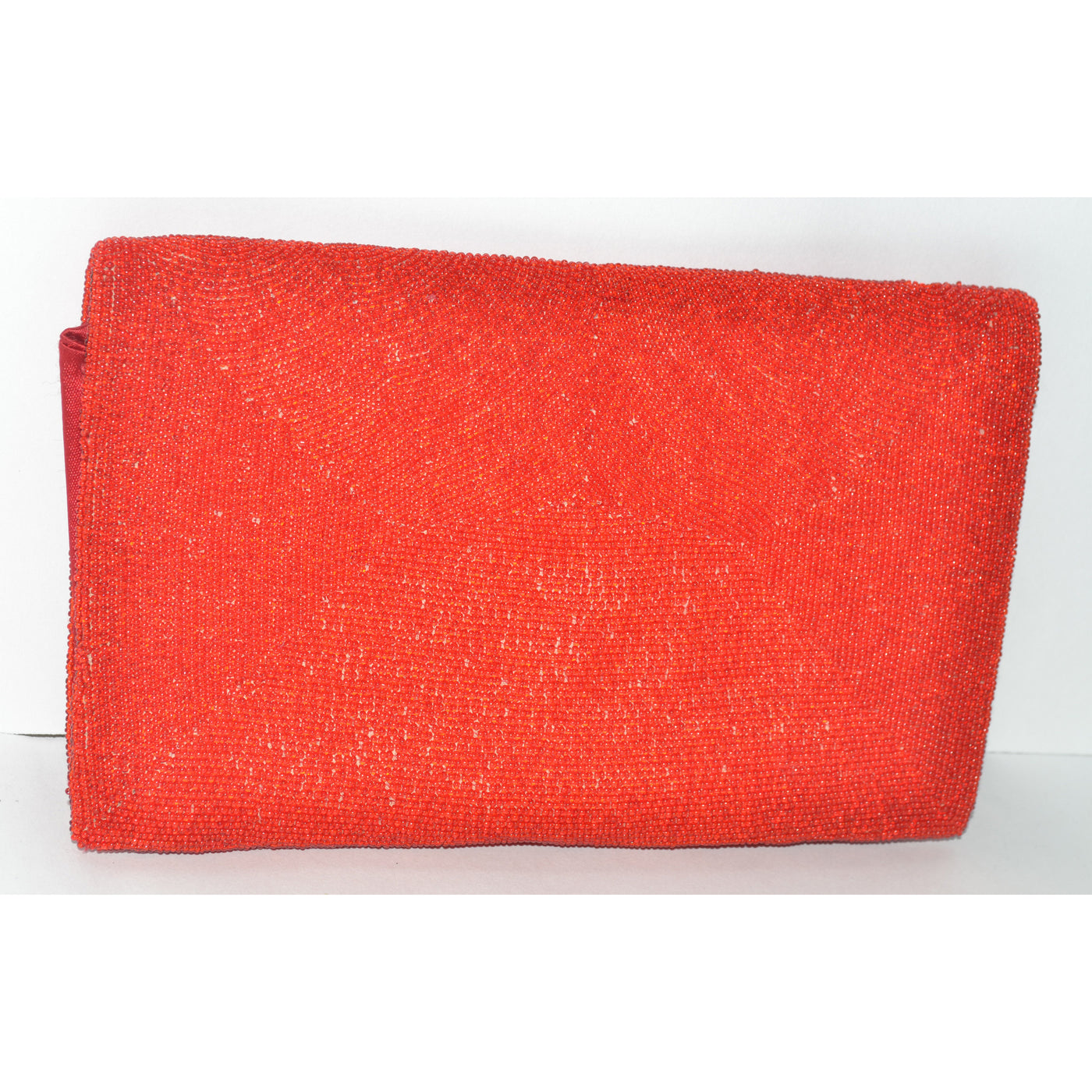 Vintage Red Beaded Embroidered Clutch Purse