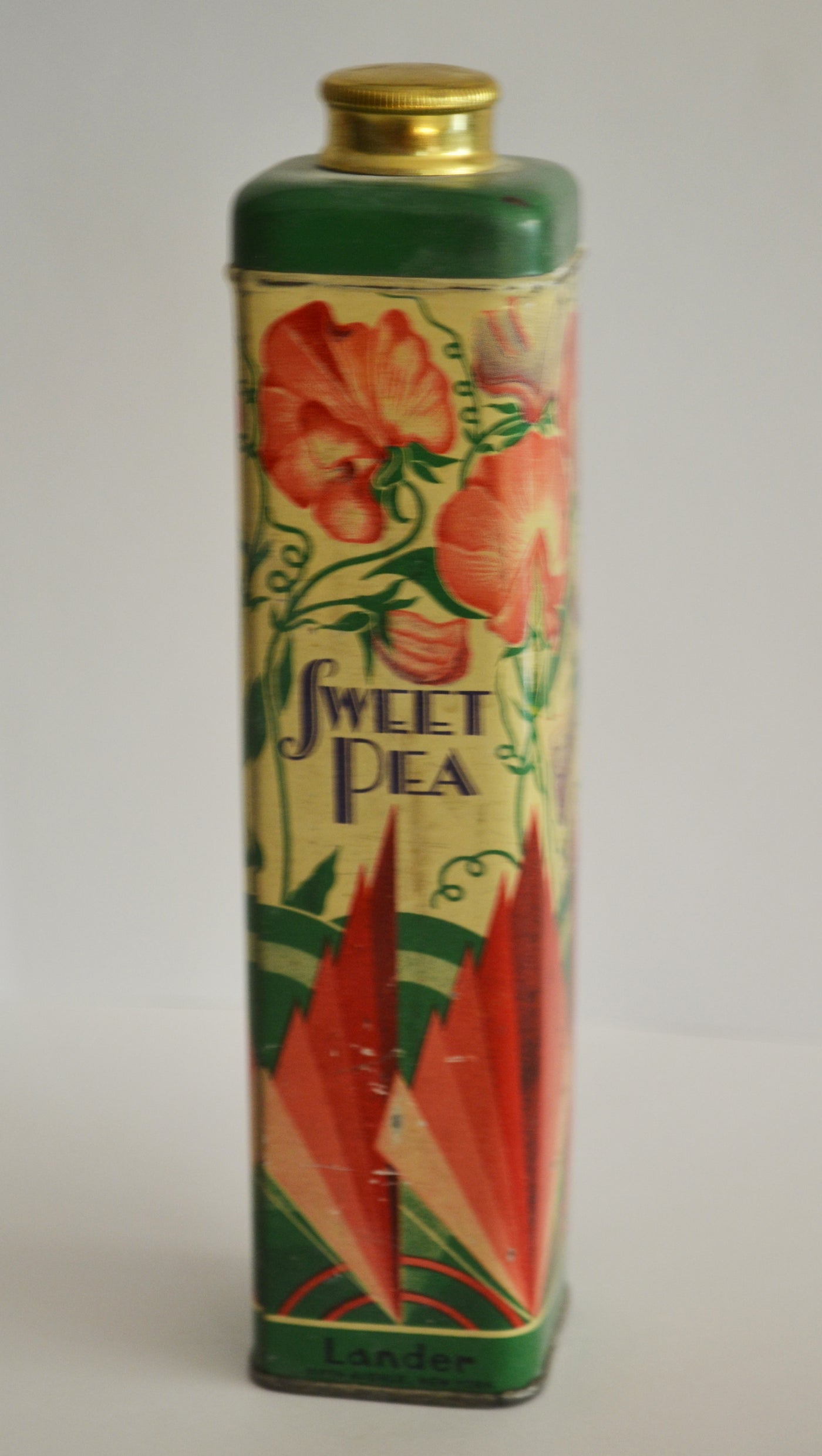 Vintage Sweet Pea Tin Talc By Lander