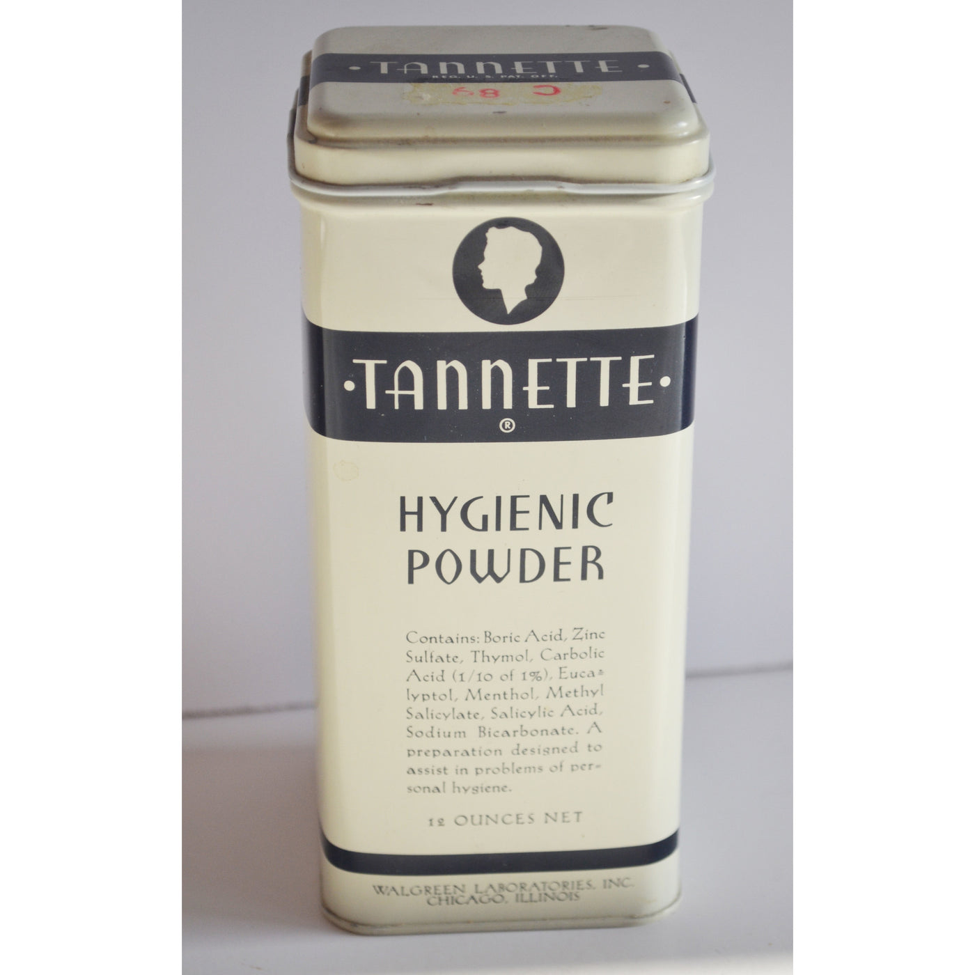 Vintage Tannette Hygenic Powder By Walgreens 