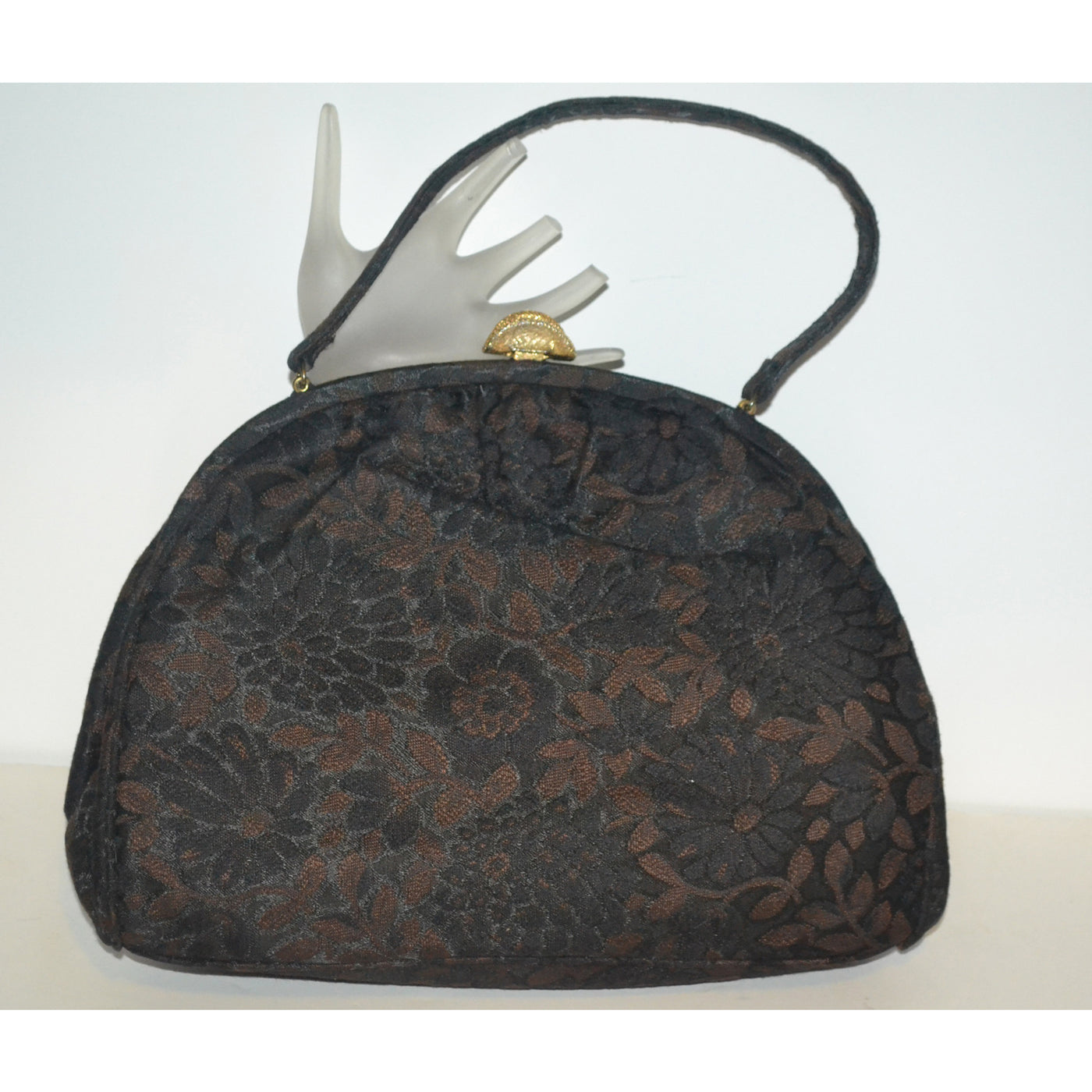 Vintage Brown Flocked Purse By Theodor of California 