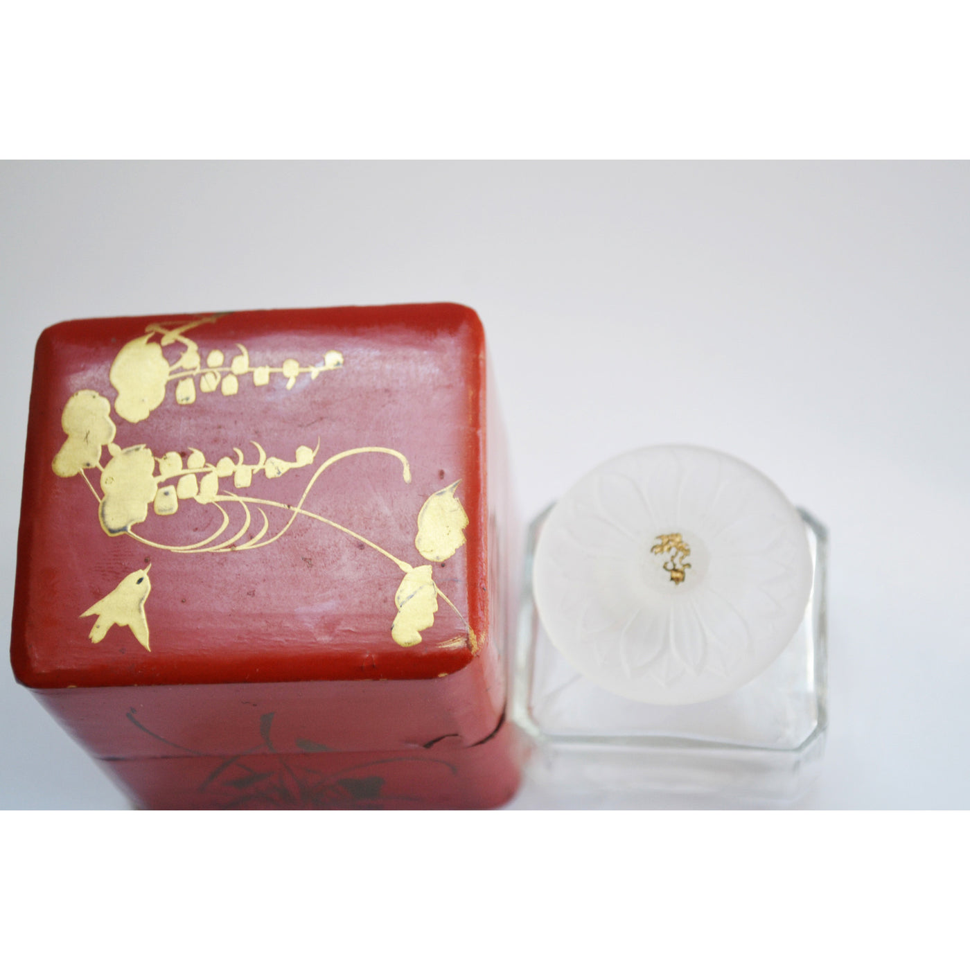 Vintage Vantine's Perfume Bottle & Laquered Box 