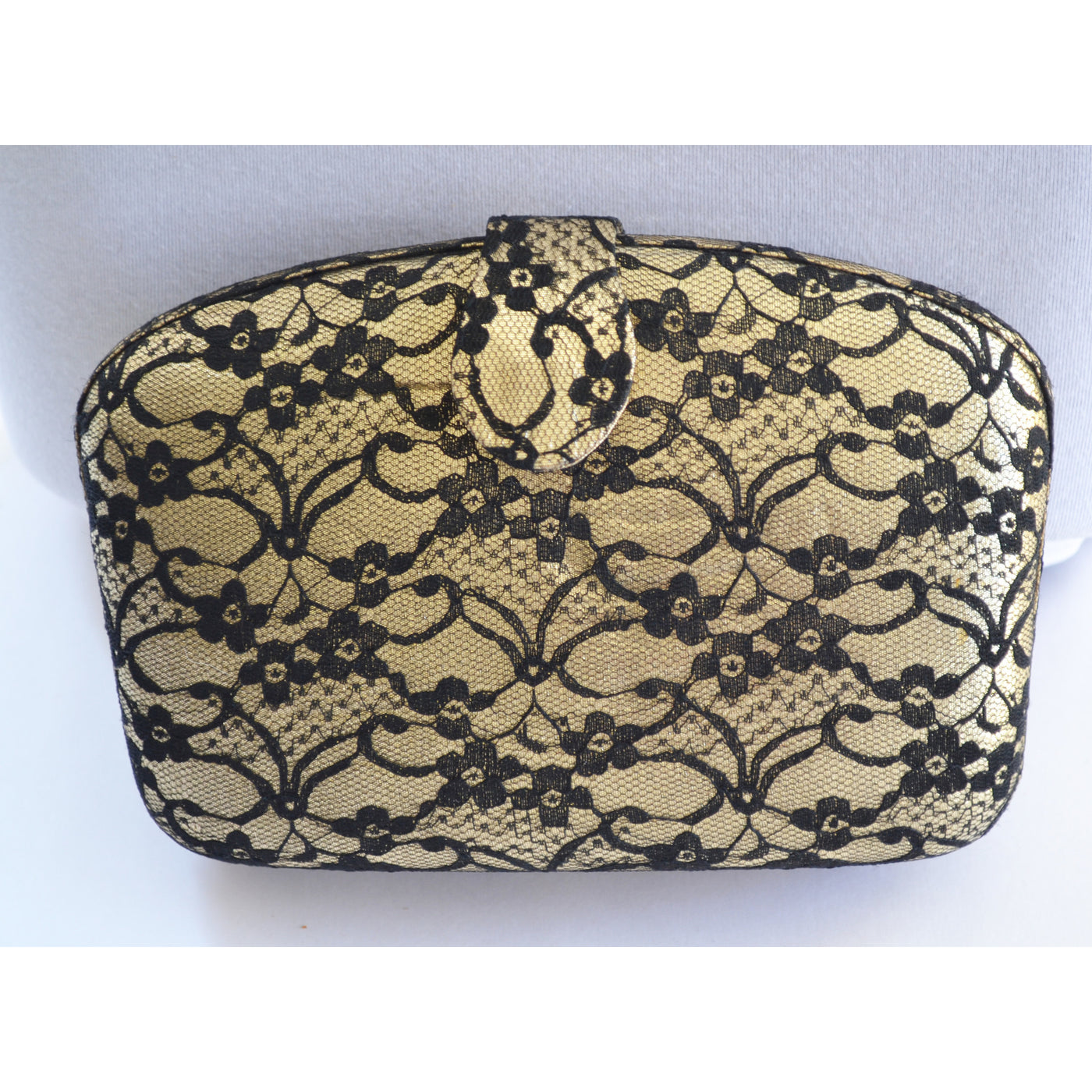 Vintage Gold & Lace Clutch Purse By Whiting & Davis 
