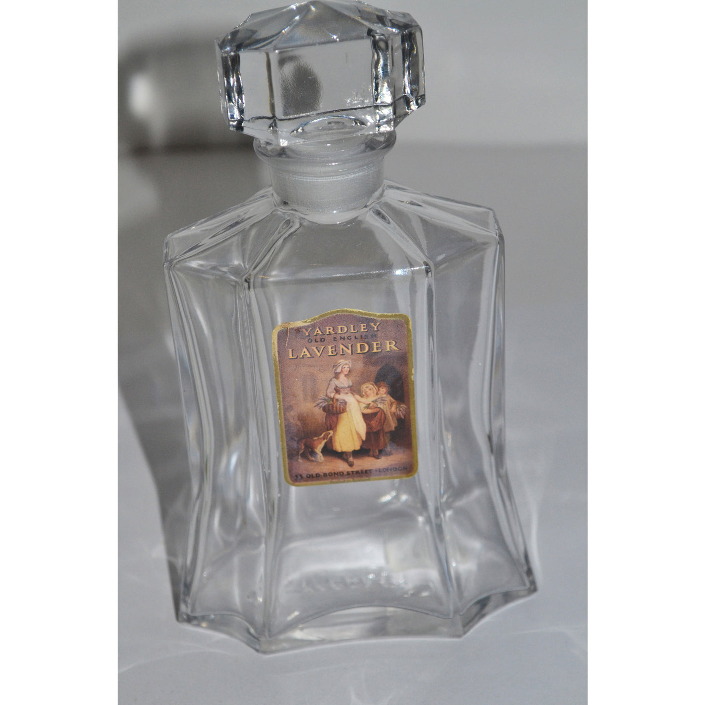 Vintage Lavender Crystal Bottle By Old English - Yardley
