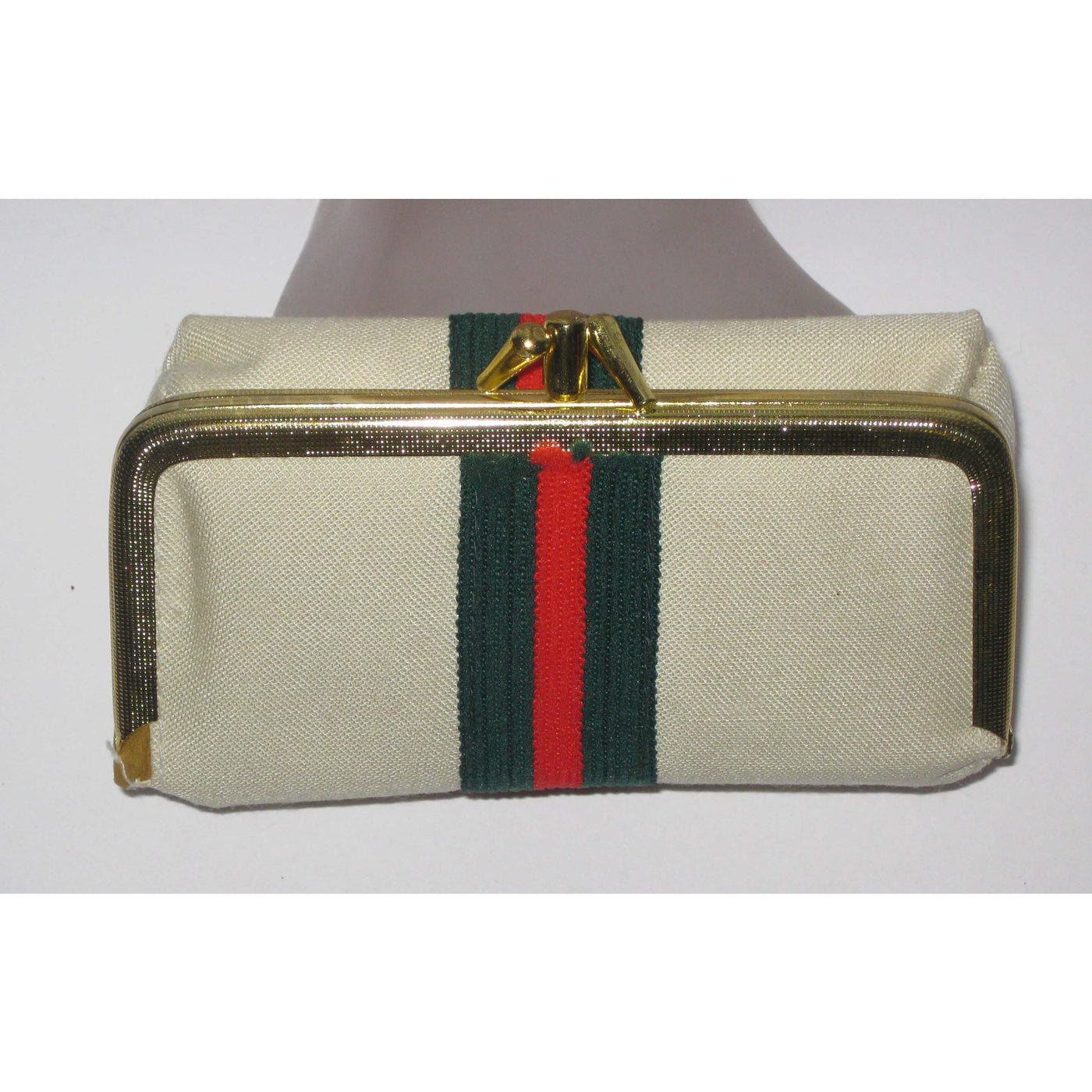 Vintage Striped Canvas All-n-One Coin Purse
