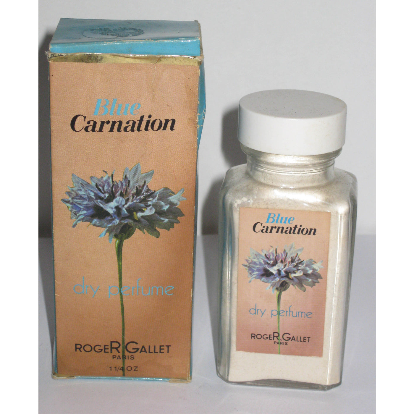 Vintage Roger & Gallet Blue Carnation Dry Perfume
