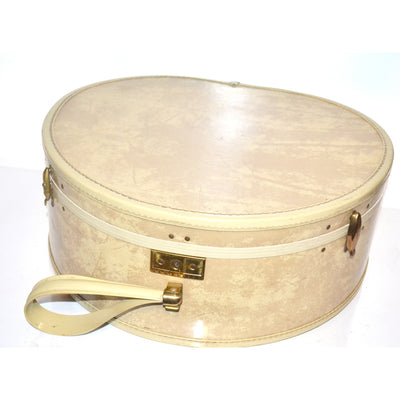 Vintage Cream Hat Box Luggage By Samsonite 