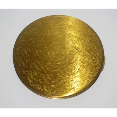 Vintage Goldtone Floral Compact By Stratton 