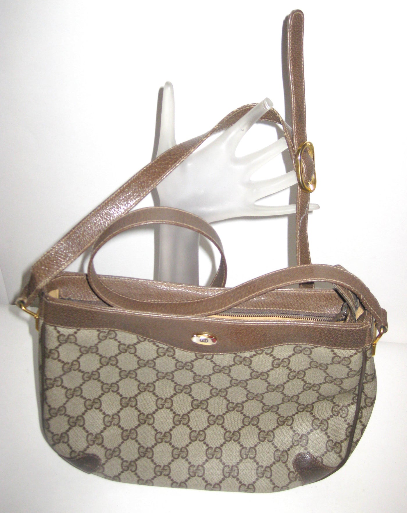 Vintage Brown Gucci Accessory Collection Cross Body Bag