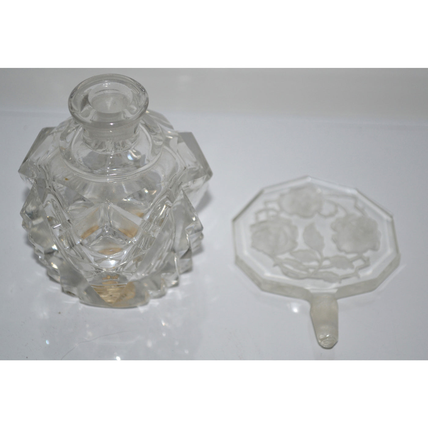 Vintage Morlee Czech Crystal Perfume Bottle