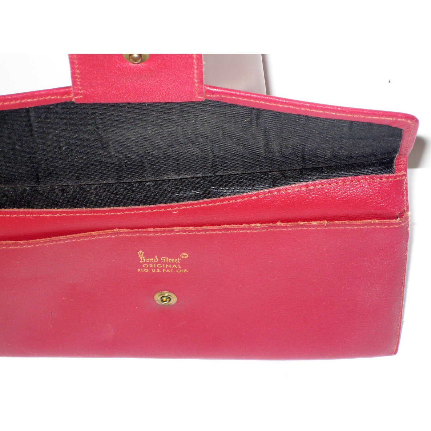 Vintage Red Leather Wallet By Bond Street Original