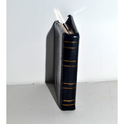 Vintage Black Leather Book Compact By Volupte 