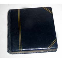 Vintage Black Leather Book Compact By Volupte 