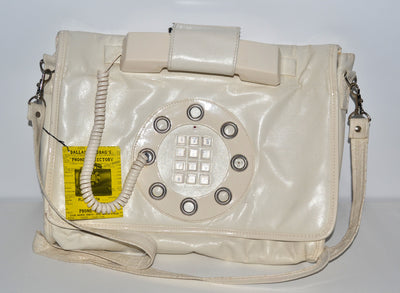 Vintage Cream Real Working Telephone Purse